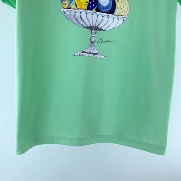 CASABLANCA Digital Print Short Sleeve T-Shirt - Contemporary Art Meets Modern